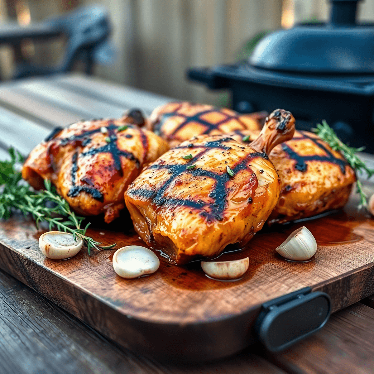 How to Grill the Perfect Garlic and Thyme Chicken in Just 5 Easy Steps